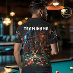 Custom Grim Reaper 8 Ball Billiard Shirts Pirate Billiard Pool Jersey