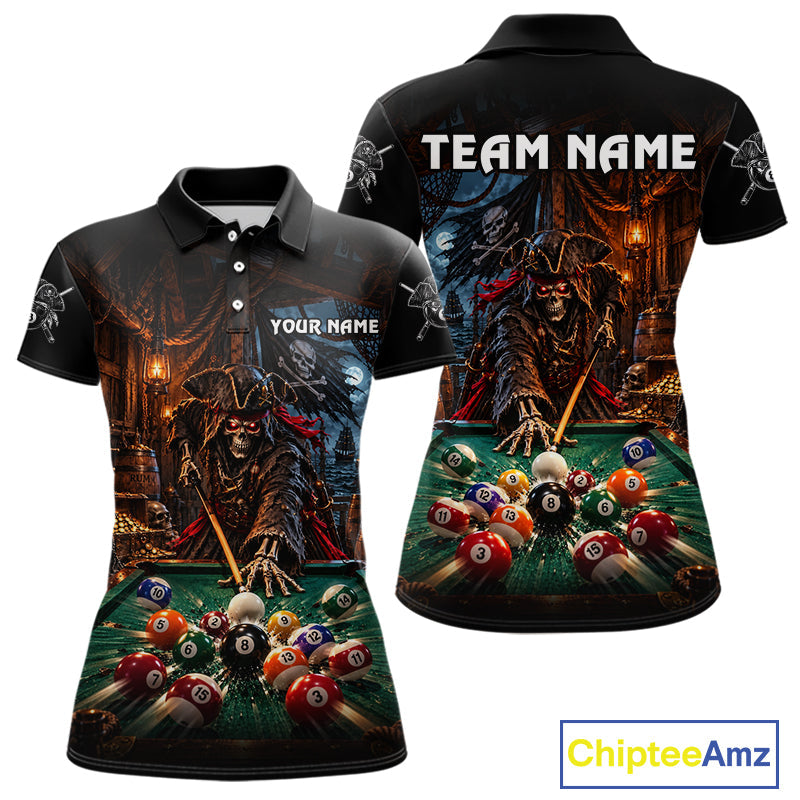 Custom Grim Reaper 8 Ball Billiard Shirts Pirate Billiard Pool Jersey