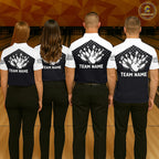 Custom Black and White Bowling Team Shirt Bowling League Jersey Polo & 1/4 Zip