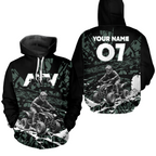 Custom ATV Motocross Hoodie Green Quad Bike Hoodie Racing Off-Road