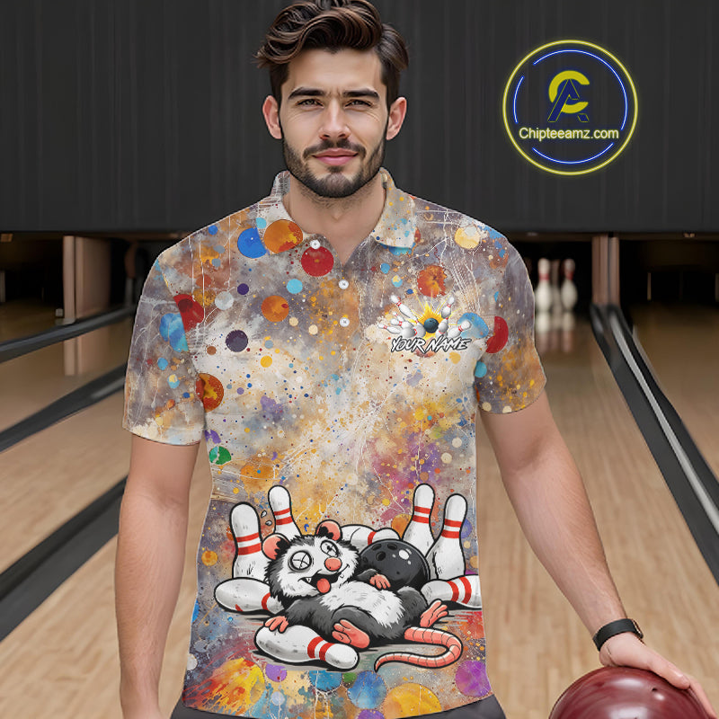 Custom Funny Opossum Bowling Shirts Bowling Team Jersey