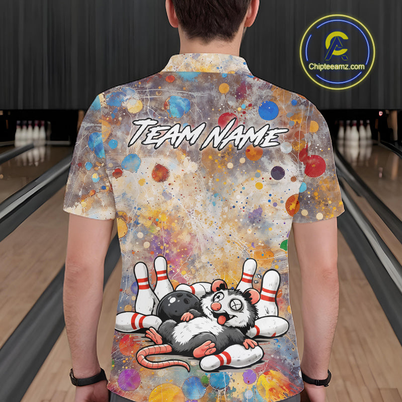 Custom Funny Opossum Bowling Shirts Bowling Team Jersey
