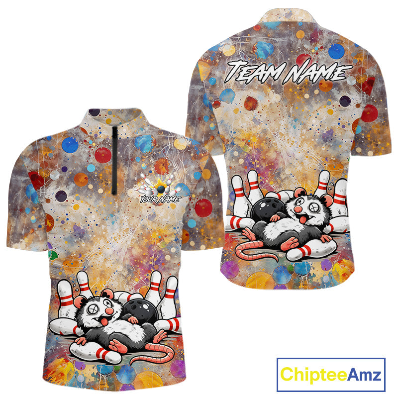 Custom Funny Opossum Bowling Shirts Bowling Team Jersey