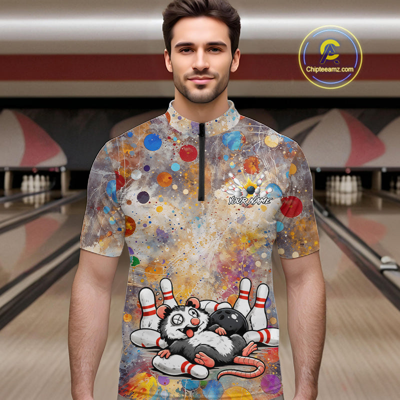Custom Funny Opossum Bowling Shirts Bowling Team Jersey