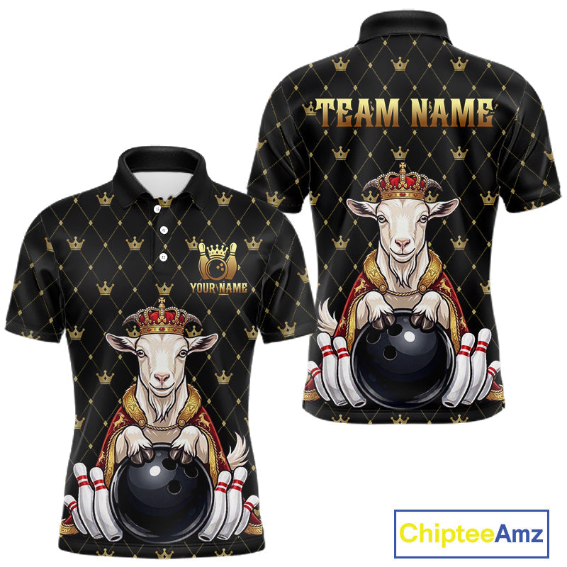 Custom Funny King Goat Bowling Shirts Crown Bowling Jersey