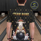 Custom Funny King Goat Bowling Shirts Crown Bowling Jersey