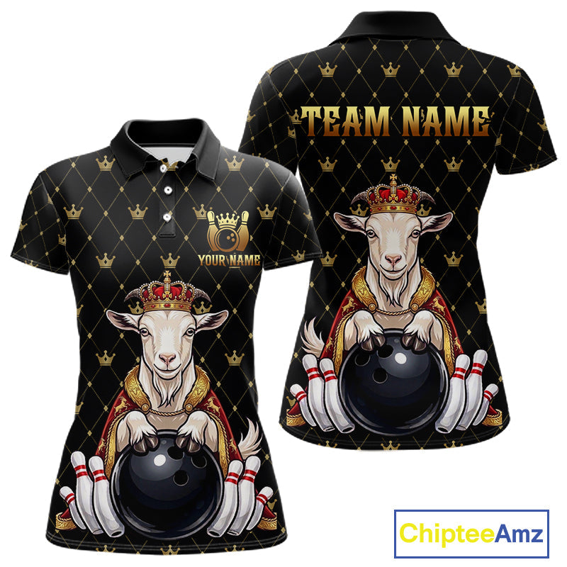 Custom Funny King Goat Bowling Shirts Crown Bowling Jersey