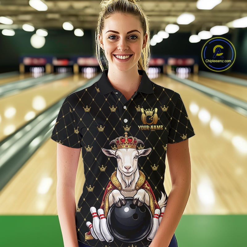 Custom Funny King Goat Bowling Shirts Crown Bowling Jersey