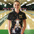 Custom Funny King Goat Bowling Shirts Crown Bowling Jersey