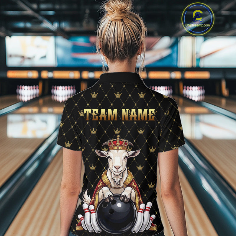 Custom Funny King Goat Bowling Shirts Crown Bowling Jersey