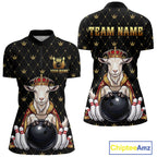 Custom Funny King Goat Bowling Shirts Crown Bowling Jersey