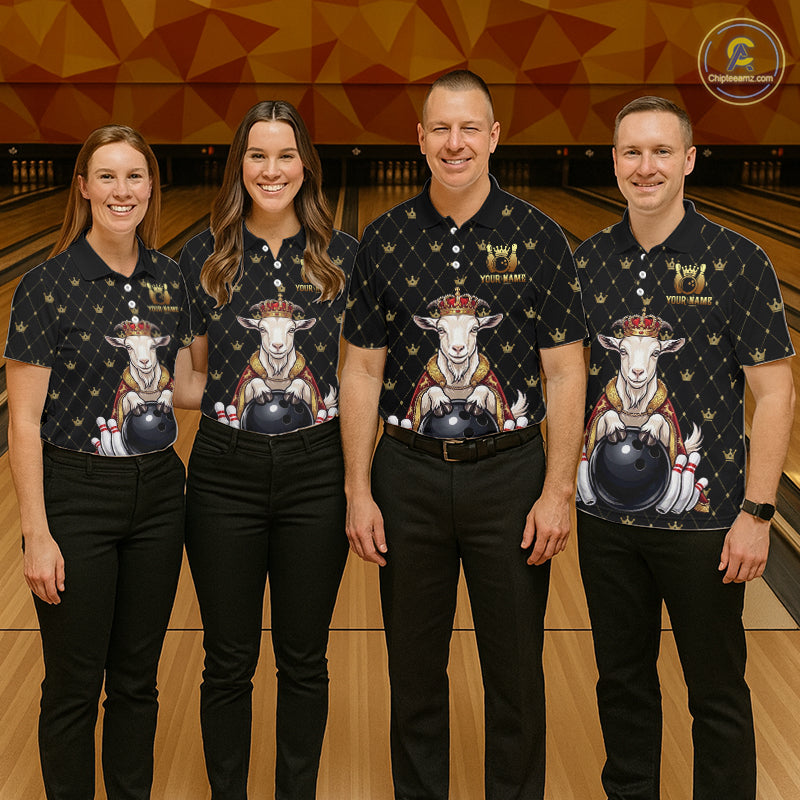Custom Funny King Goat Bowling Shirts Crown Bowling Jersey