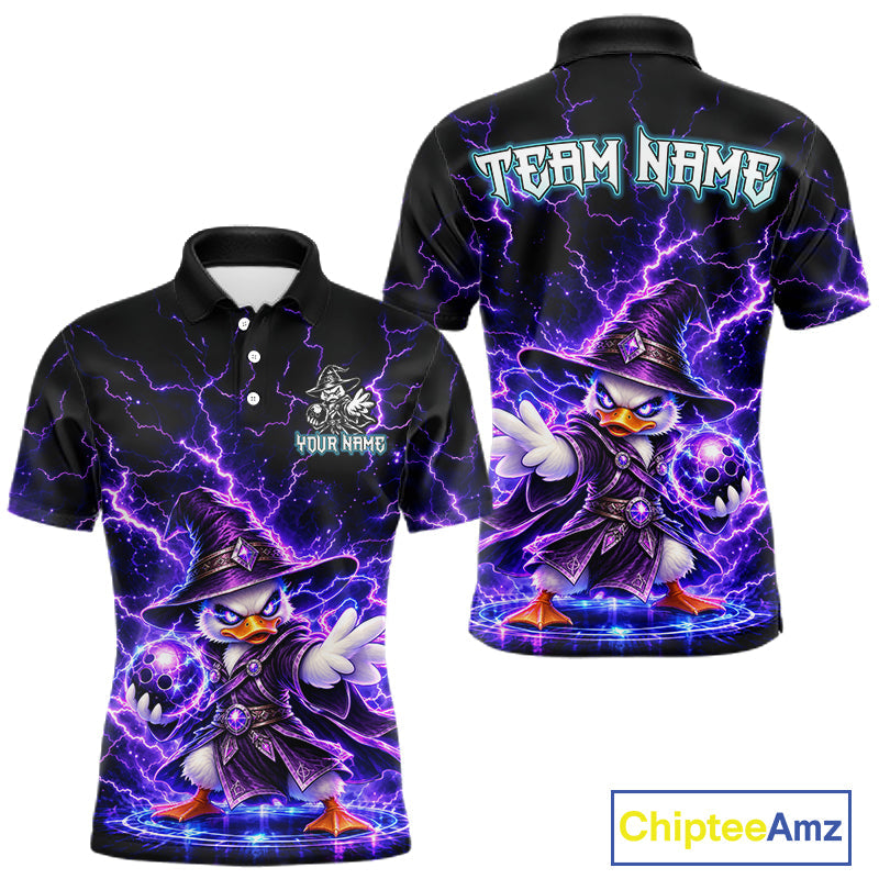 Custom Wizard Duck Bowling Shirts Funny Thunder Bowling Jersey