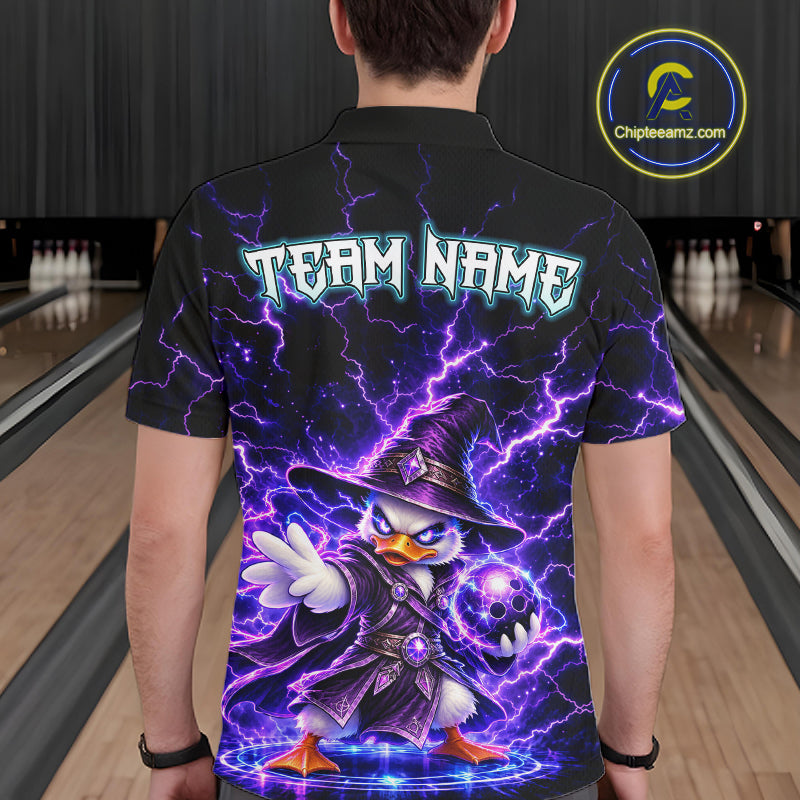 Custom Wizard Duck Bowling Shirts Funny Thunder Bowling Jersey