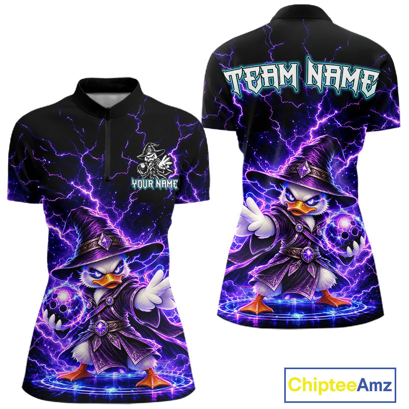 Custom Wizard Duck Bowling Shirts Funny Thunder Bowling Jersey