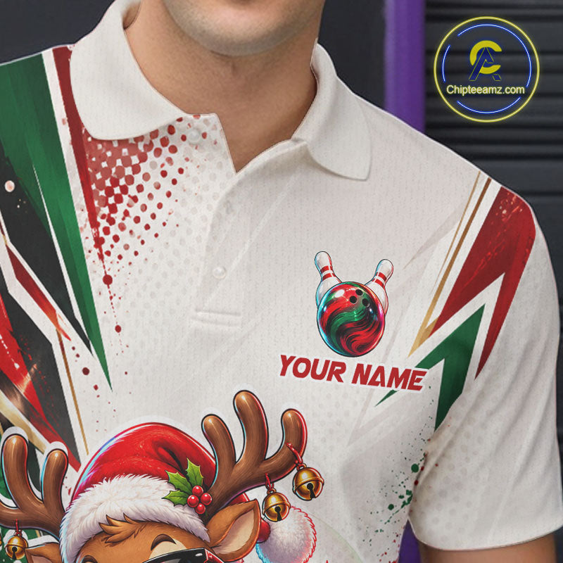 Custom Funny Reindeer Bowling Shirt Christmas Team Bowling Jersey