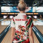 Custom Funny Reindeer Bowling Shirt Christmas Team Bowling Jersey