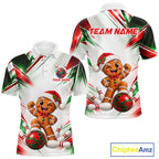 Custom Christmas Gingerbread Bowling Shirt Funny Bowling Team Jersey