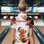 Custom Christmas Gingerbread Bowling Shirt Funny Bowling Team Jersey