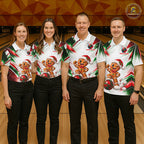 Custom Christmas Gingerbread Bowling Shirt Funny Bowling Team Jersey