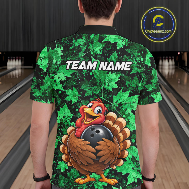 Custom Thanksgiving Bowling Shirt Funny Turkey Bowling Jersey Bowling Gift