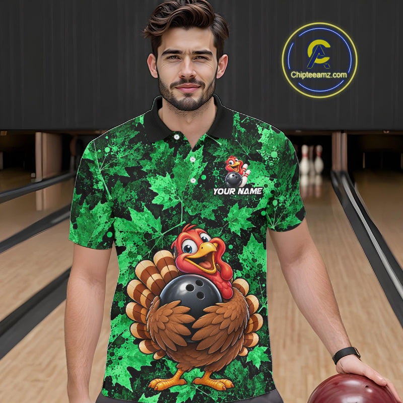 Custom Thanksgiving Bowling Shirt Funny Turkey Bowling Jersey Bowling Gift