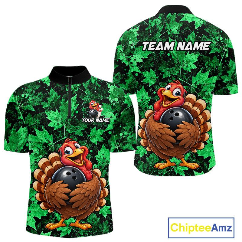 Custom Thanksgiving Bowling Shirt Funny Turkey Bowling Jersey Bowling Gift