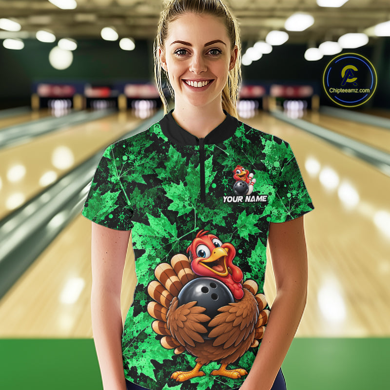Custom Thanksgiving Bowling Shirt Funny Turkey Bowling Jersey Bowling Gift