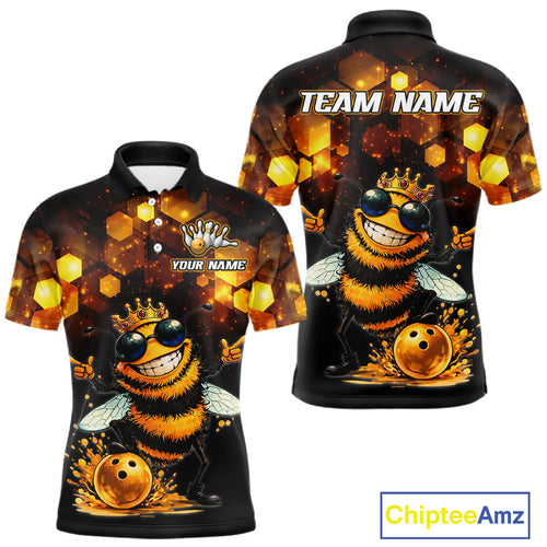 Funny Bee Bowling Shirt Custom Bowling Team Jersey Bowling Outfit Polo & Quarter-Zip