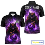 Personalized Night Realm King Wolf Bowling Shirt Crown Bowling Jersey
