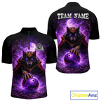 Personalized Night Realm King Wolf Bowling Shirt Crown Bowling Jersey