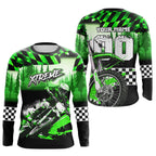 Personalized Green Motocross Jersey for Adult Extreme Racing Shirt + Dirt Bike Clothes