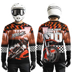 Personalized Orange Motocross Jersey for Adult Extreme Racing Shirt + Dirt Bike Clothes