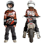Personalized Orange Motocross Jersey for Adult Extreme Racing Shirt + Dirt Bike Clothes