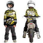 Personalized Yellow Motocross Jersey for Adult Extreme Racing Shirt + Dirt Bike Clothes