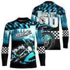 Personalized Turquoise Motocross Jersey for Adult Extreme Racing Shirt + Dirt Bike Clothes