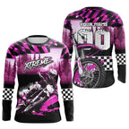 Personalized Pink Motocross Jersey for Adult Extreme Racing Shirt + Dirt Bike Clothes