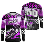 Personalized Purple Motocross Jersey for Adult Extreme Racing Shirt + Dirt Bike Clothes