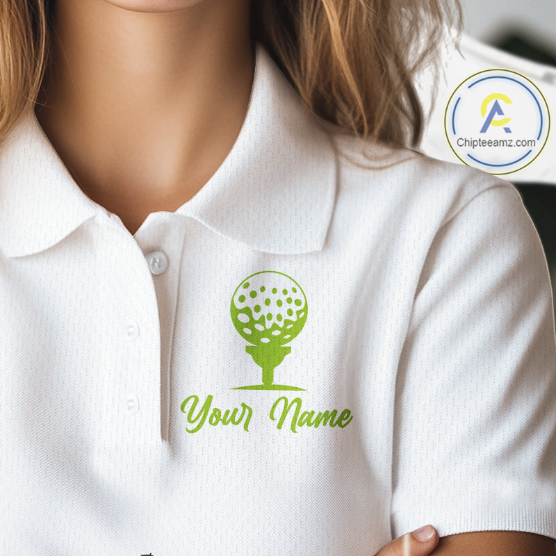 Personalized Funny Cactus Flower Pattern Golf Polo Shirts Custom Cactus Golf Shirt Golfer Gift