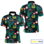 Funny Desert Cactus Pattern Golf Polo Shirts Custom Cactus Golf Shirt, Golfer Gift