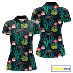 Funny Desert Cactus Pattern Golf Polo Shirts Custom Cactus Golf Shirt, Golfer Gift
