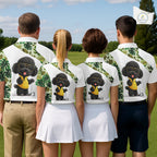 Funny Golf Polo Shirt Green Tropical Pattern Custom Golf Clubs Shirts, Poodle Dog Lover Gift