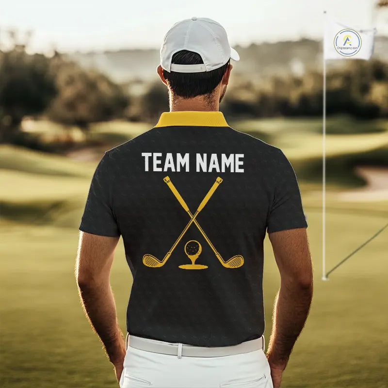 Black And Yellow Golf Ball Golf Polo Shirts Custom Golf Outfits Golf Gifts