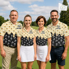 Golf Polo Shirt Beer Skull Golf Pattern Custom Team Golf Tops, Funny Golf Gifts
