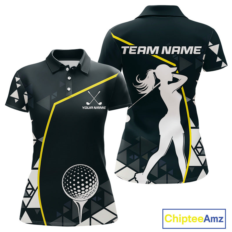 Blue Navy And Yellow Golf Ball Golf Polo Shirts Custom Golf Outfits Golf Gifts