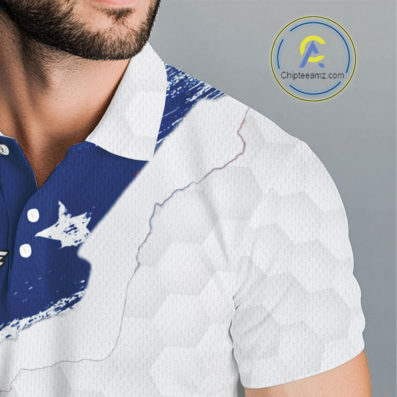 American Flag Golf Polo Shirts Custom Patriotic Team Golf Shirts Golf Gifts