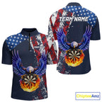 Custom US Flag Eagle Flame Darts Shirt Darts Team Jerseys Dartboard Shirt
