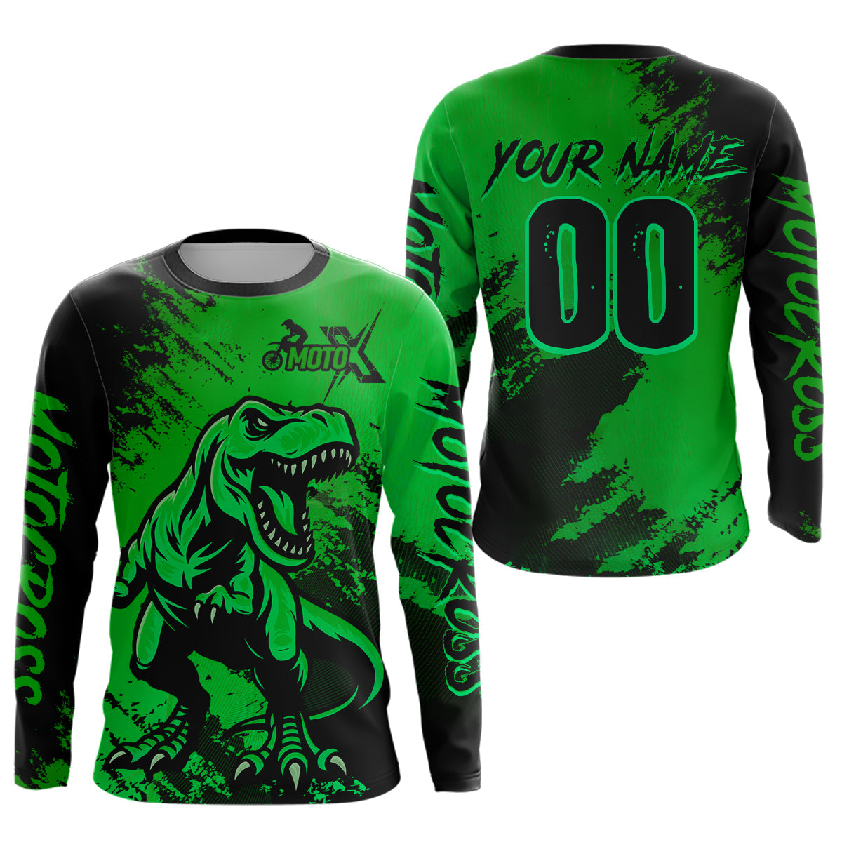 Green Dinosaur Motocross Jersey Dirt Bike Shirts Racing Jersey