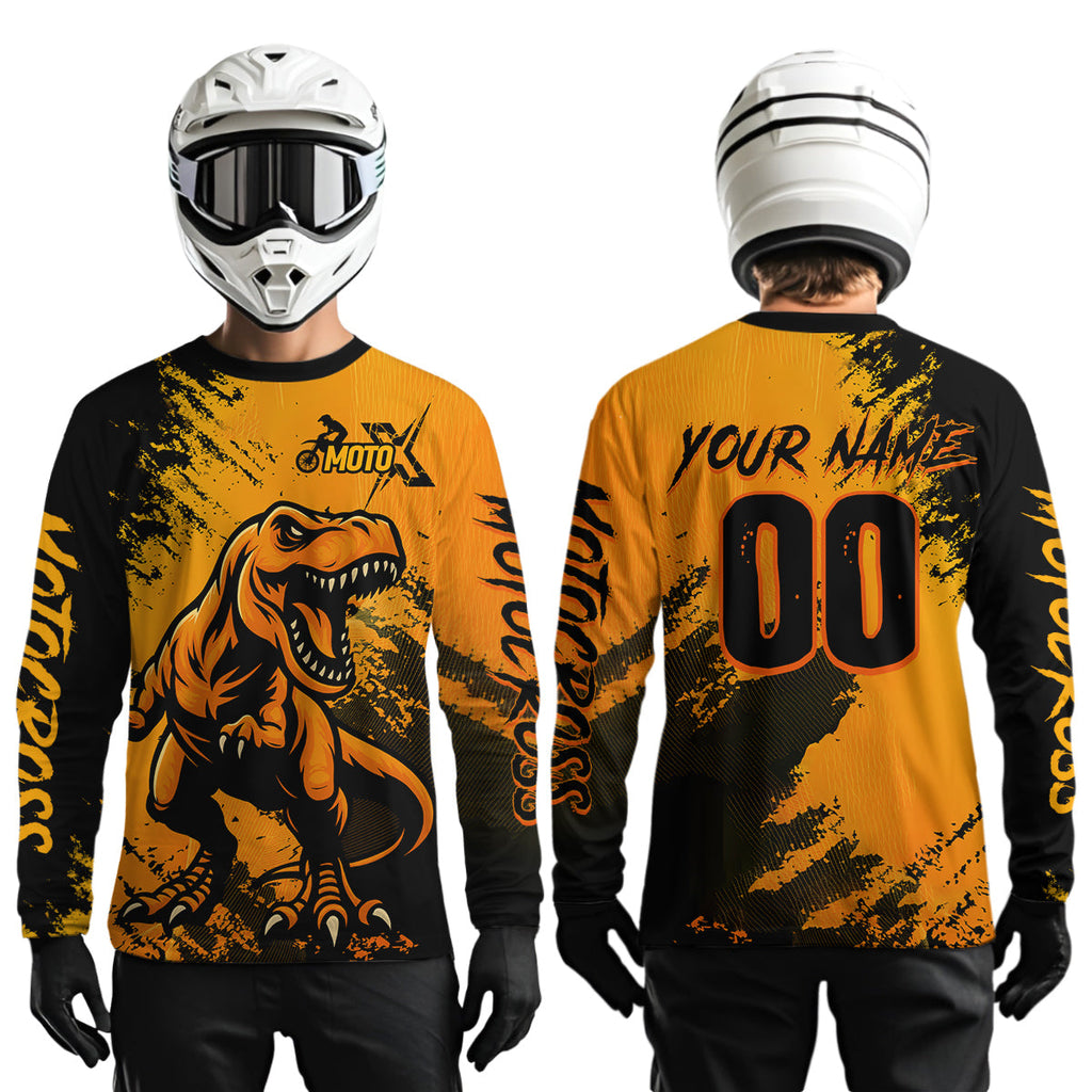 Orange Dinosaur Motocross Jersey Dirt Bike Shirts Racing Jersey