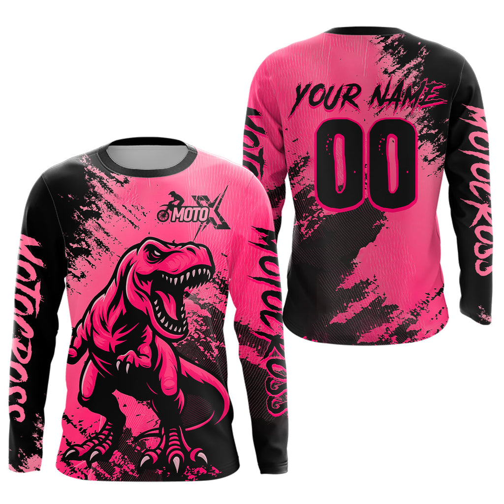 Pink Dinosaur Motocross Jersey Dirt Bike Shirts Racing Jersey